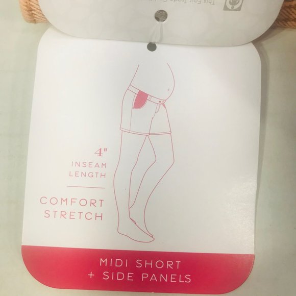 Isabel Maternity Ingrid & Isabel Women's Size 2 Side Panel Brown Carpenter Short - Picture 15 of 16